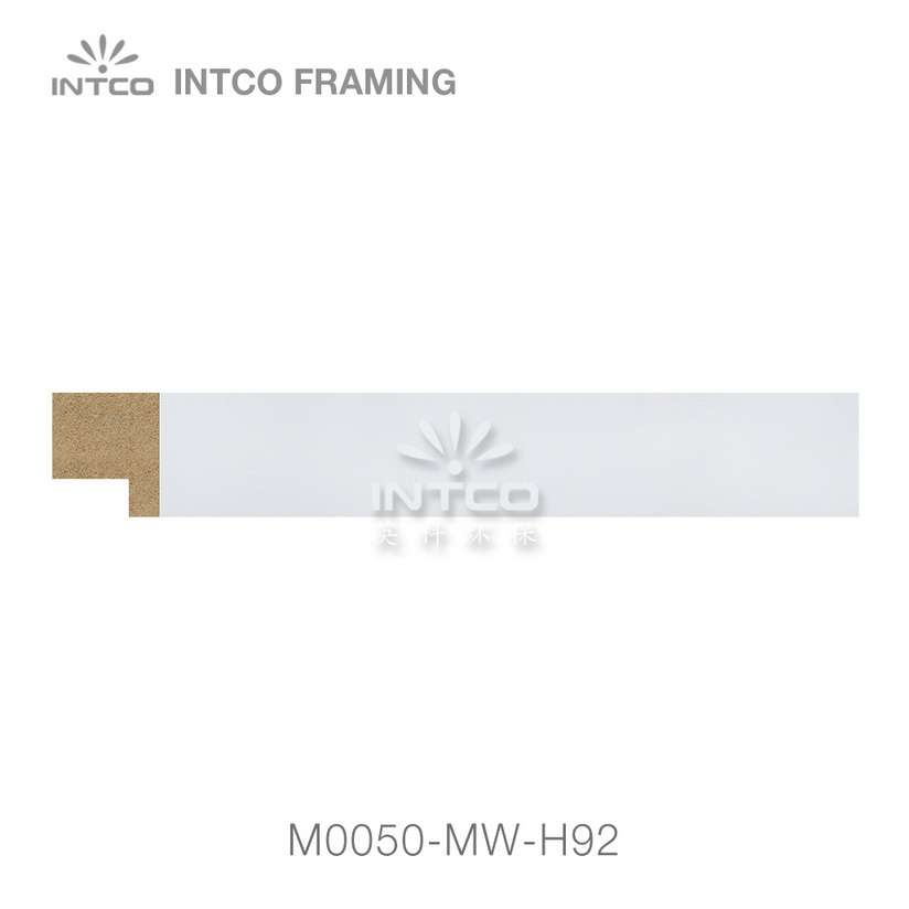 #M0050 15/16 Inch white MDF picture frame moulding