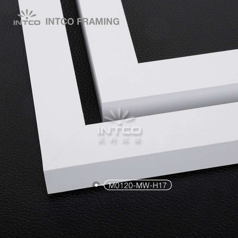 #M0120 MDF white picture frame mouldings wholesale in lengths