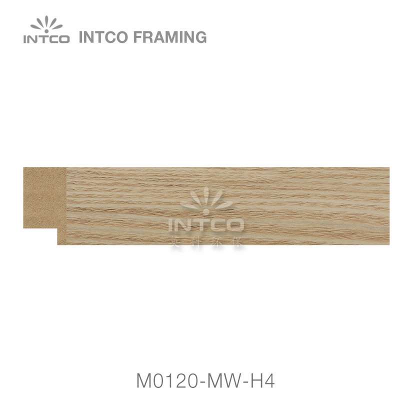 M0120-MW-H4 MDF picture frame moulding swatch sample wood finishes