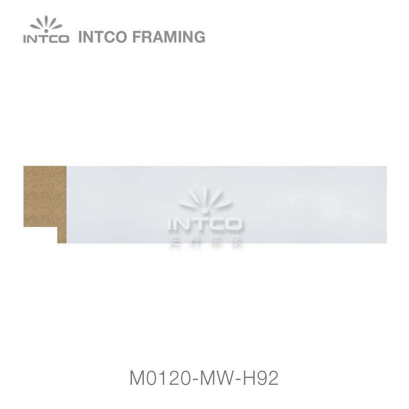 M0120-MW-H92 prefinished MDF picture frame moulding