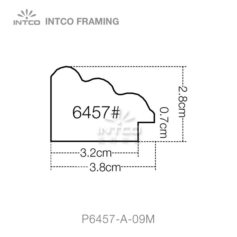 #P6457 picture frame moulding profiles