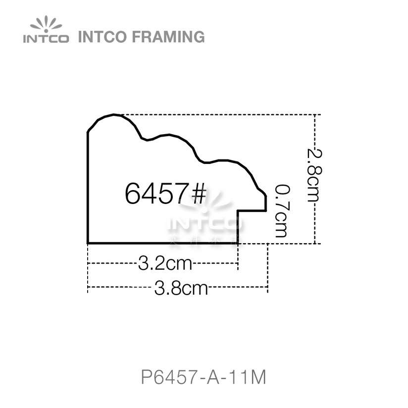 #P6457 picture frame moulding profiles