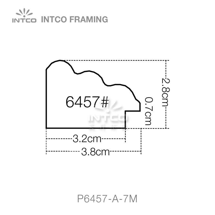 #P6457 picture frame moulding profiles