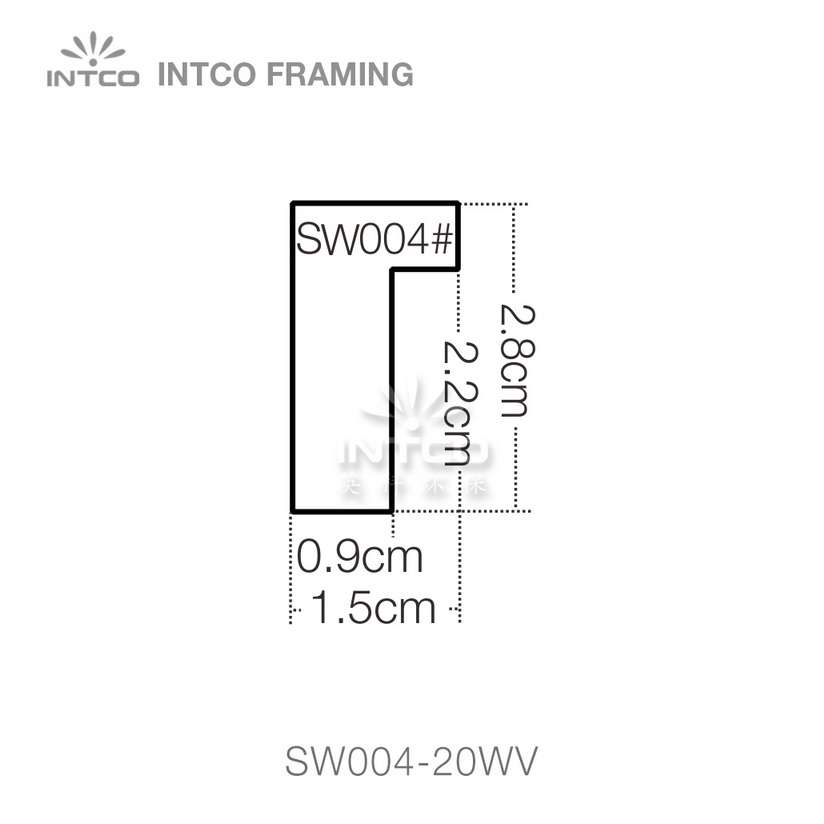 SW004 series wood picture frame moulding profile