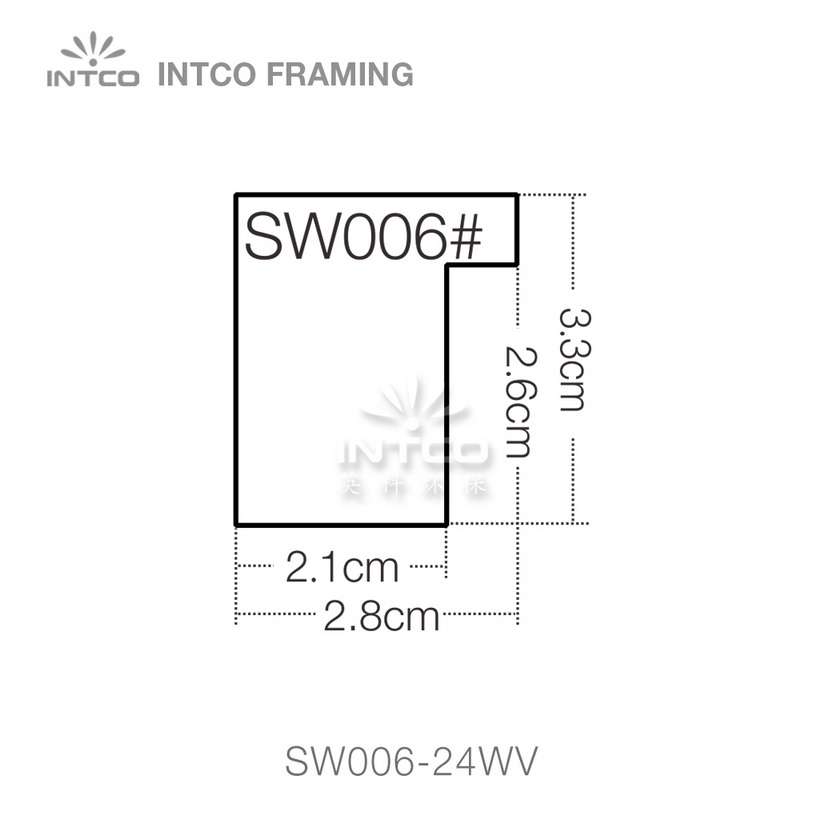 SW006 series wood picture frame moulding profile