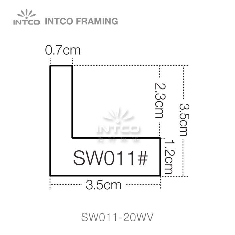 SW011 series wood picture frame moulding profile