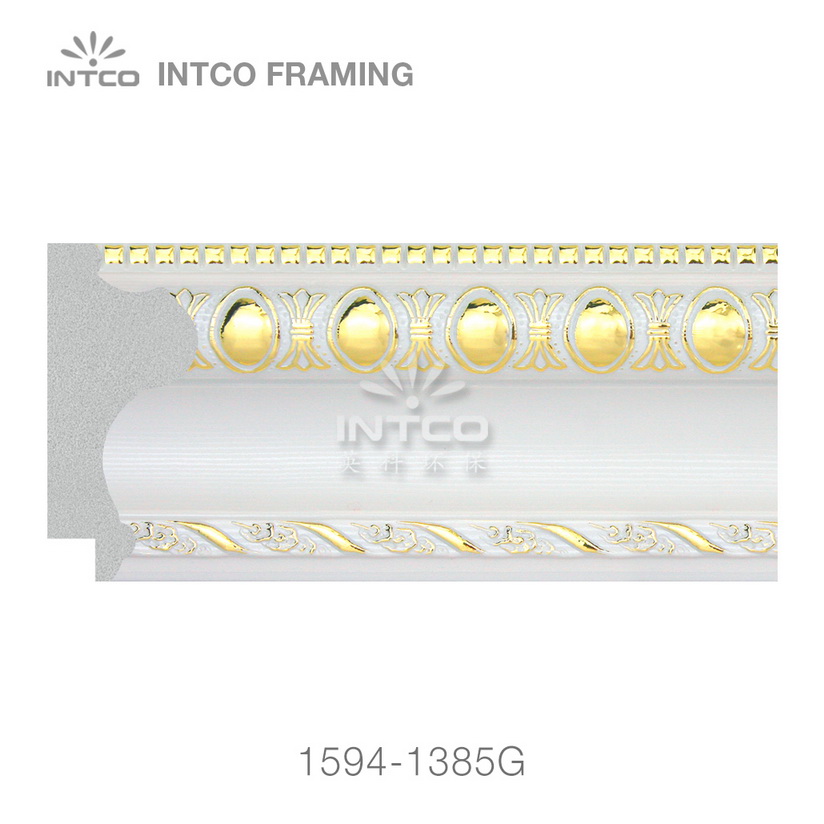 INTCO 1594-1385G white wedding photo frame moulding for sale