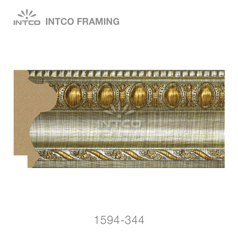 INTCO 1594-344 silver wedding photo frame moulding for sale