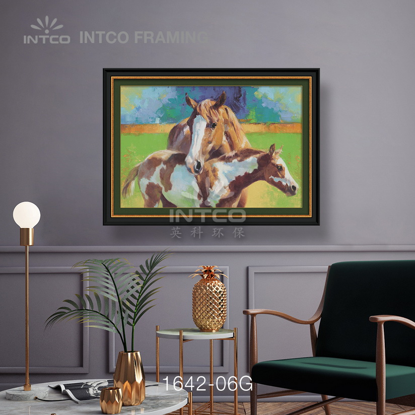 Wall art frame 98×68 cm - INTCO 1642-06G picture frame moulding ideas