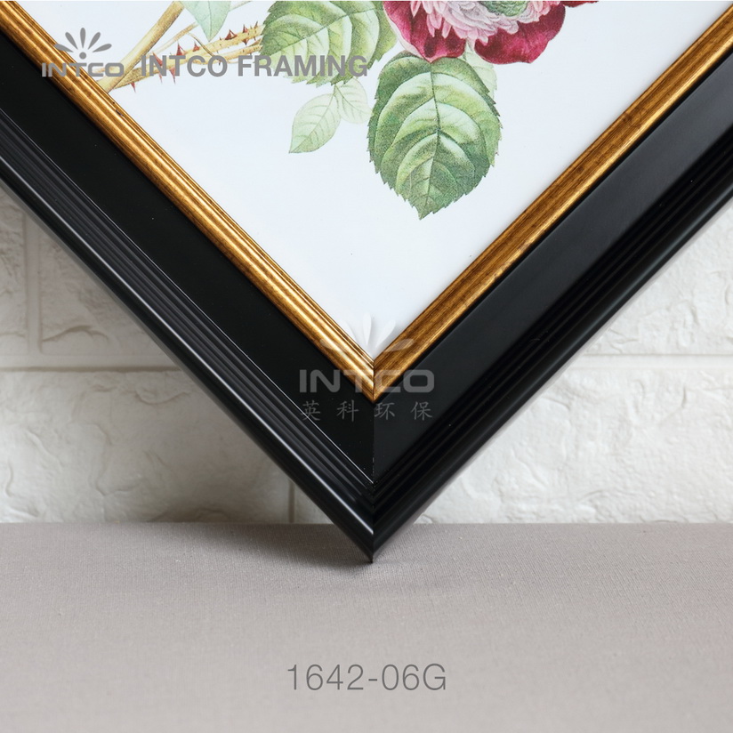 INTCO 1642-06G black mirror frame moulding