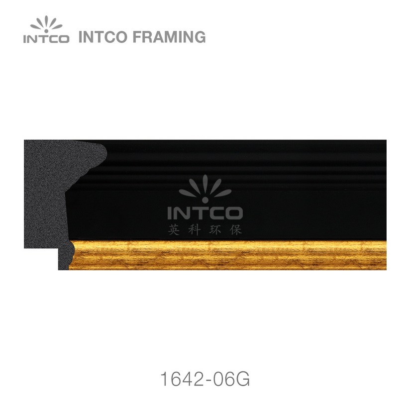 INTCO 1642-06G black picture frame moulding for sale