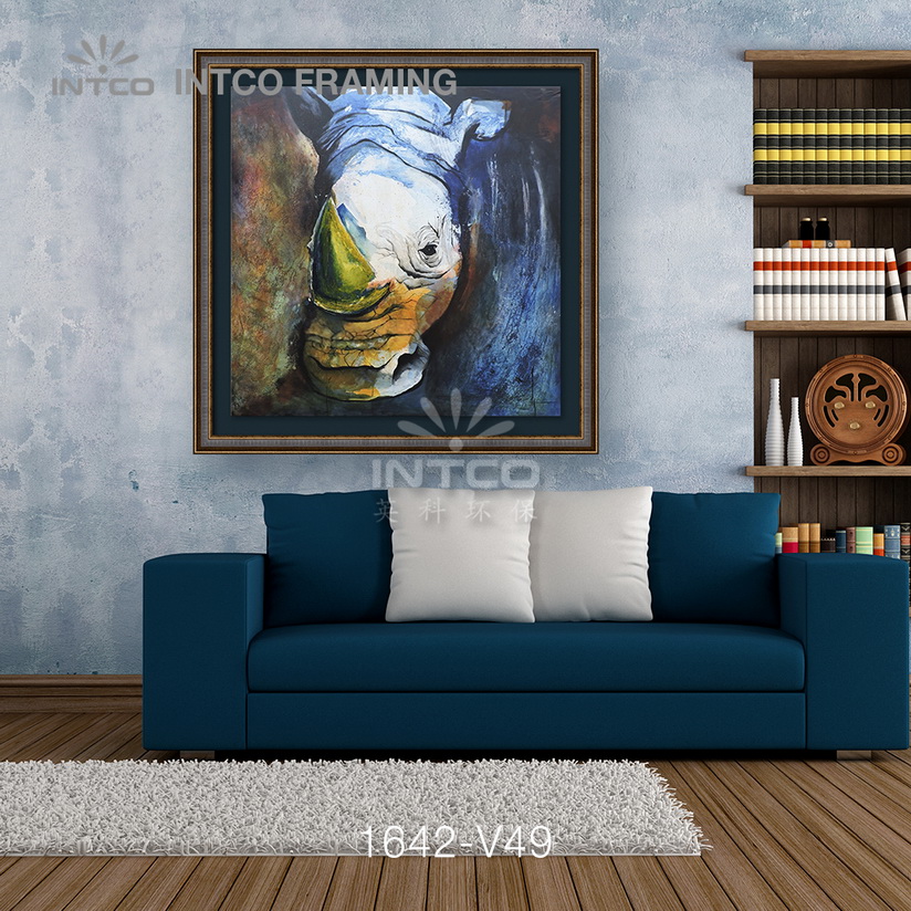 Wall art frame 100×100 cm - INTCO 1642-V49 picture frame moulding ideas