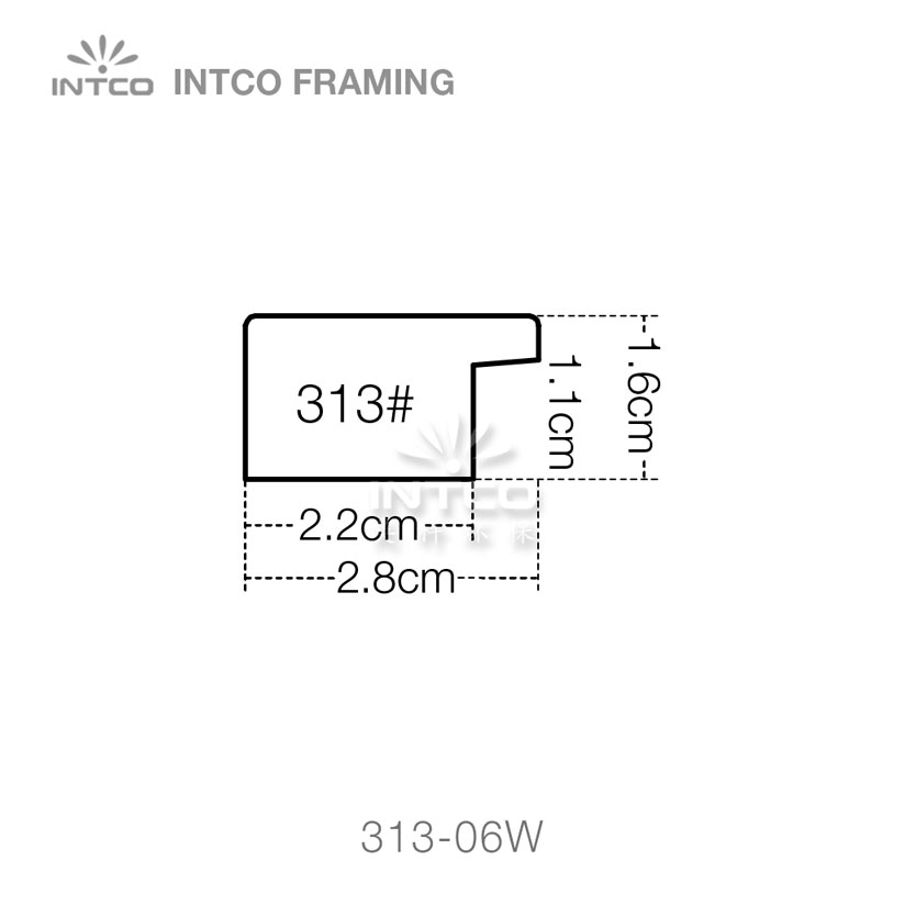 313 series PS picture frame moulding profile