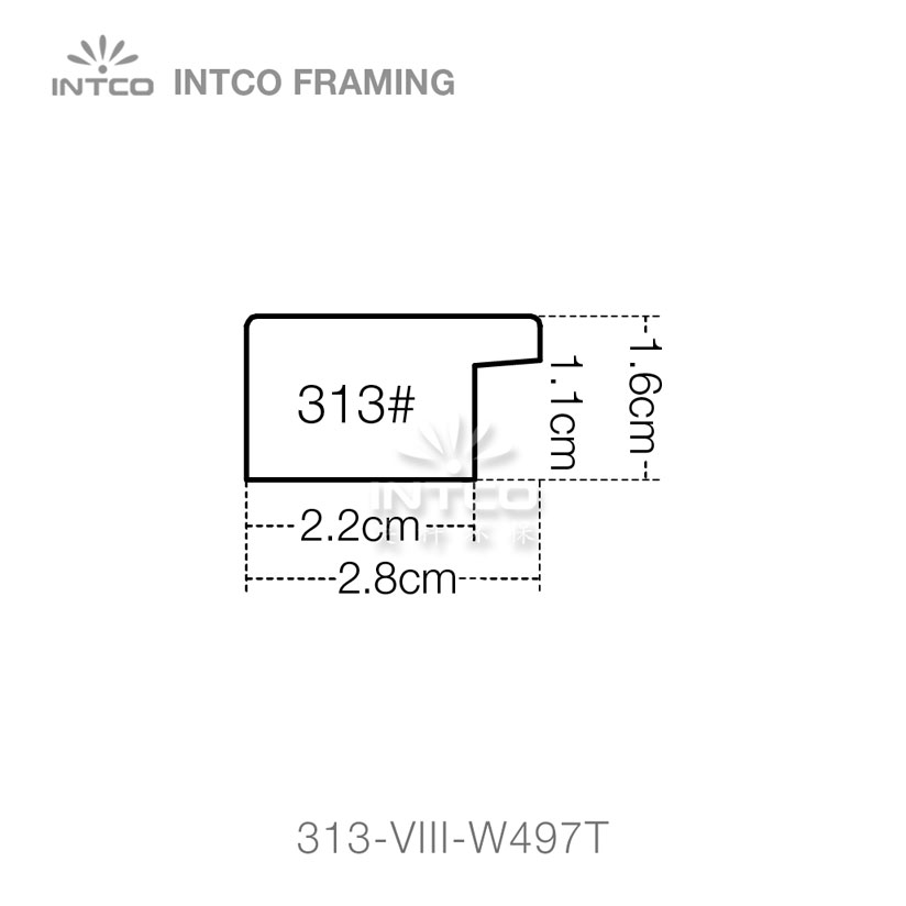 313 series PS picture frame moulding profile
