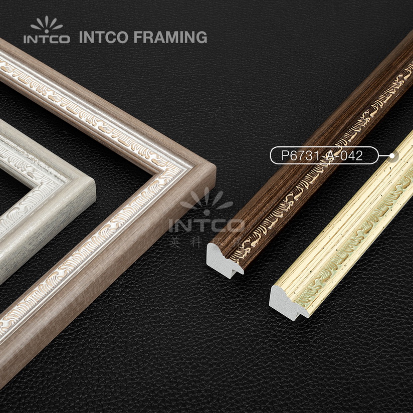 P6731 series PS patina photo frame mouldings