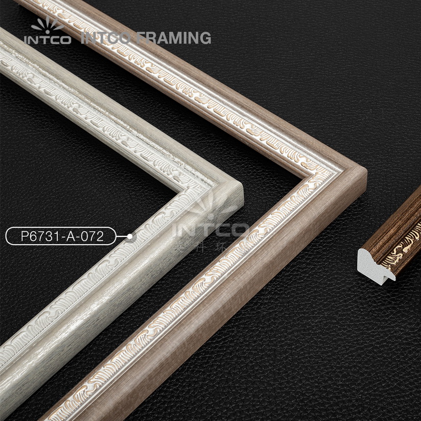 P6731 series PS patina photo frame mouldings