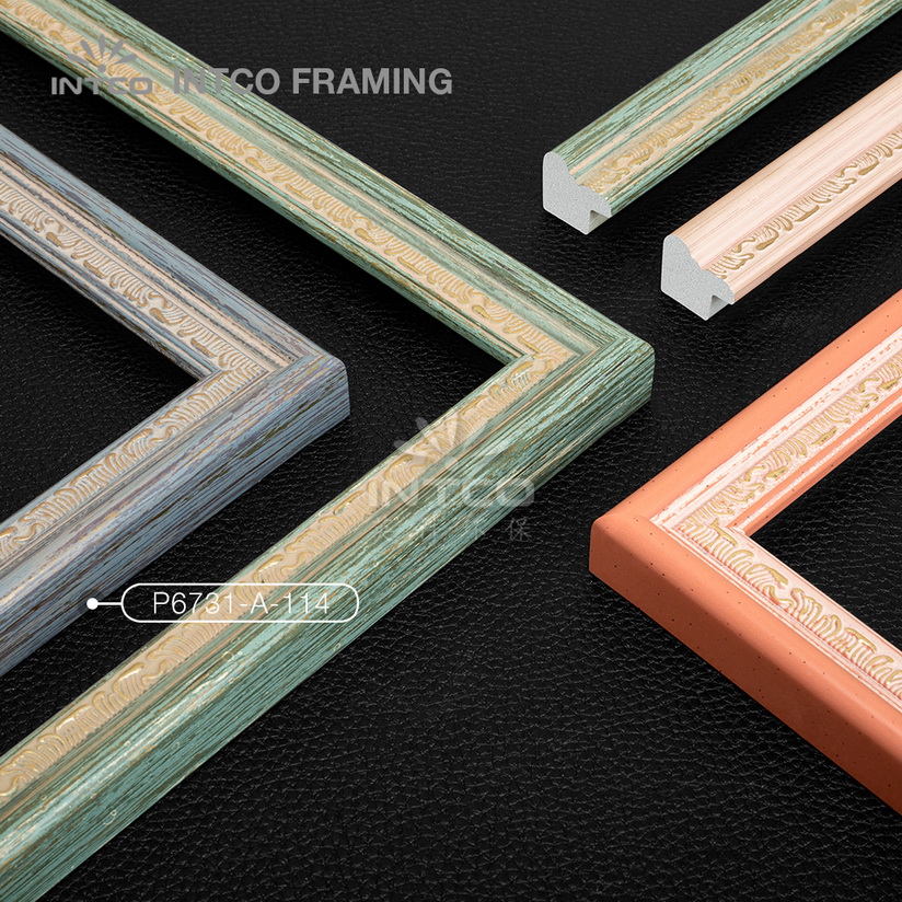 P6731 series PS patina photo frame mouldings