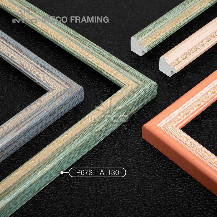 P6731 series PS patina photo frame mouldings