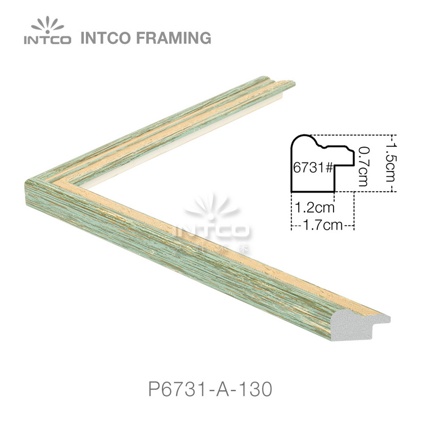 P6731-A-130 PS patina photo frame moulding drawing