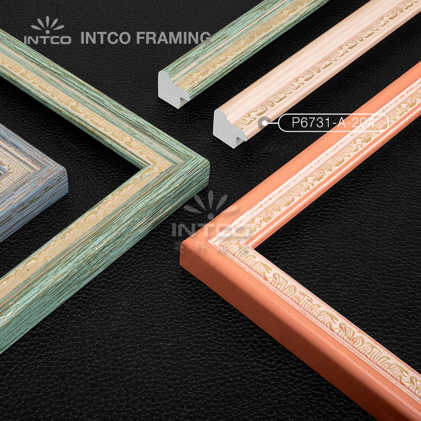 P6731 series PS patina photo frame mouldings