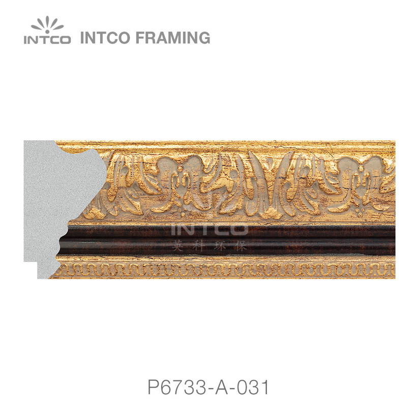 P6733-A-031 PS patina picture frame moulding swatch sample