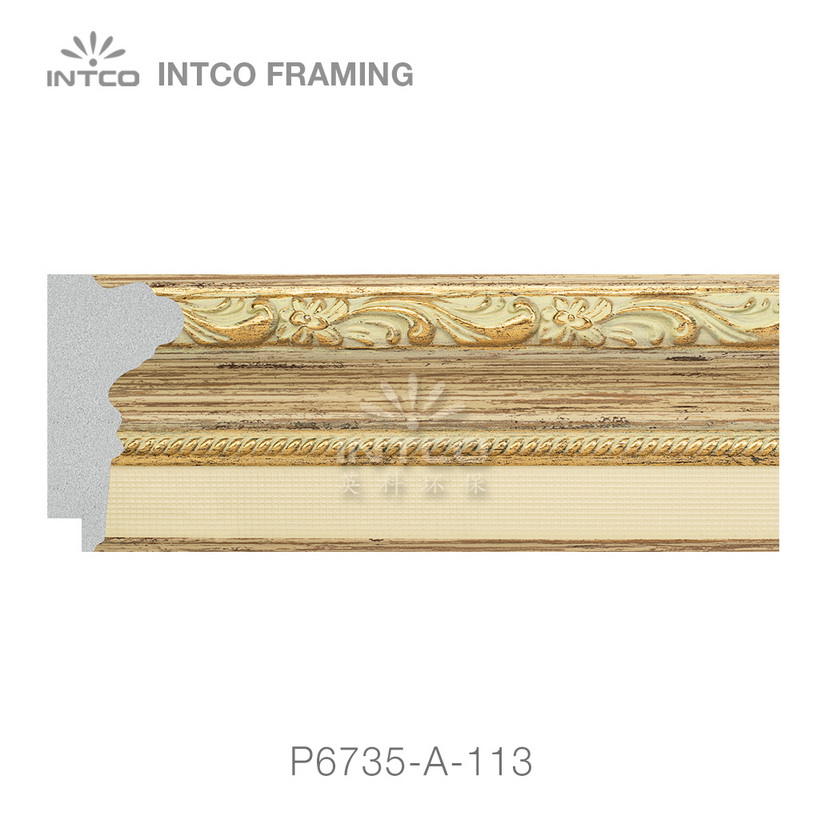 P6735-A-113 PS patina picture frame moulding swatch sample