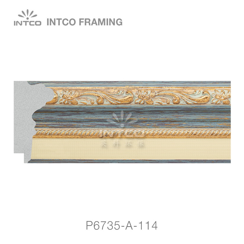 P6735-A-114 PS patina picture frame moulding swatch sample