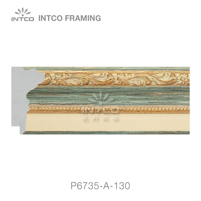 P6735-A-130 PS patina picture frame moulding swatch sample