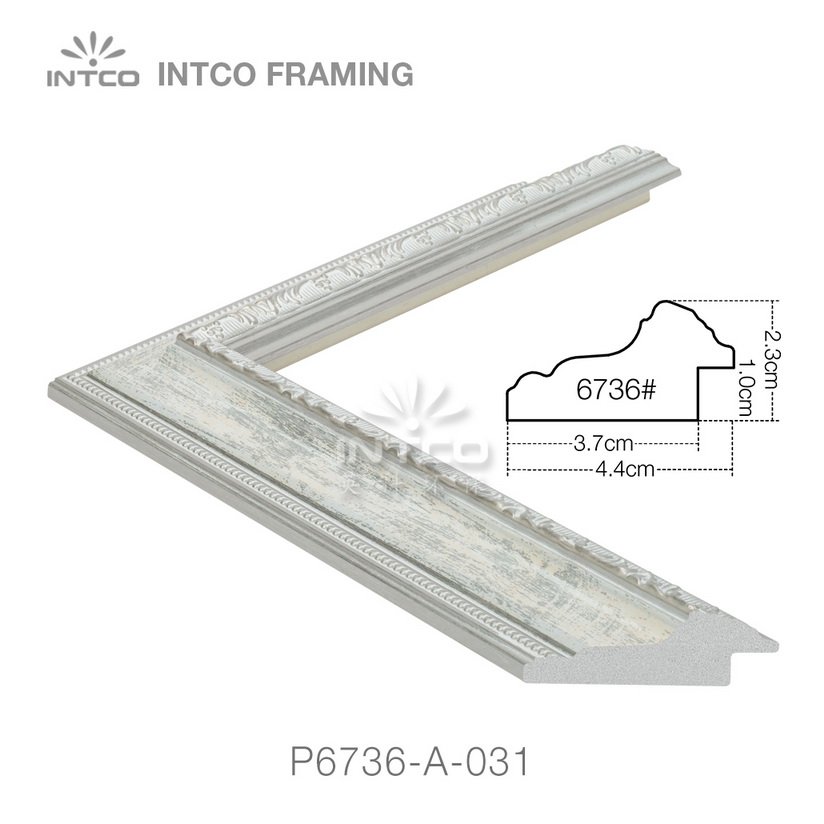 P6736-A-031 PS patina picture frame moulding drawing