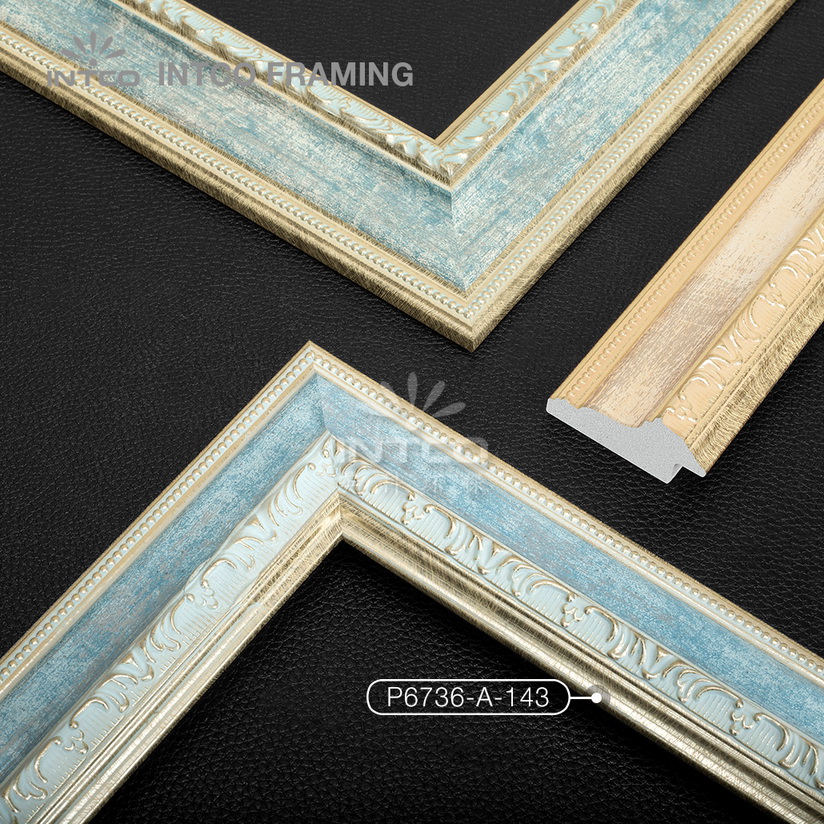 P6736 series PS patina picture frame mouldings