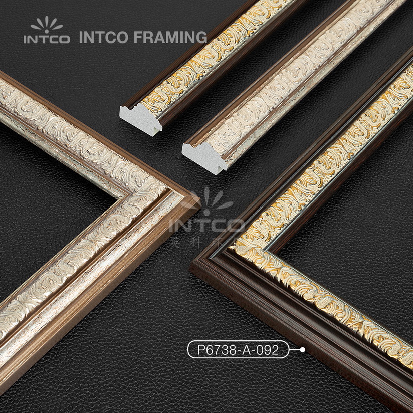P6738 series PS patina picture frame mouldings
