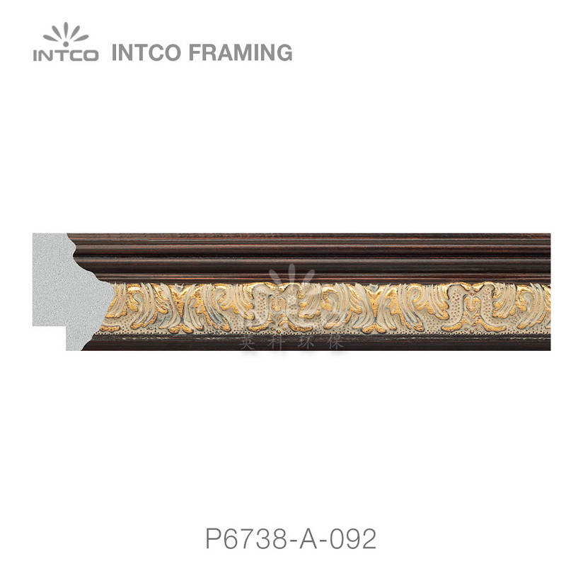 P6738-A-092 PS patina picture frame moulding swatch sample
