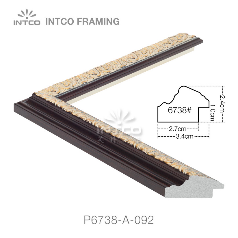 P6738-A-092 PS patina picture frame moulding drawing
