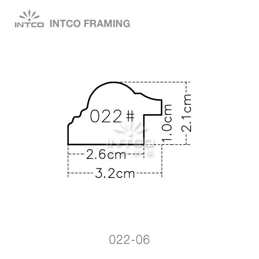 INTCO 022 series PS picture frame moulding profile