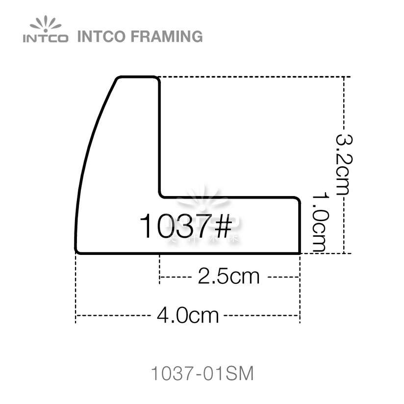 INTCO 1037 series PS wedding photo frame moulding profile