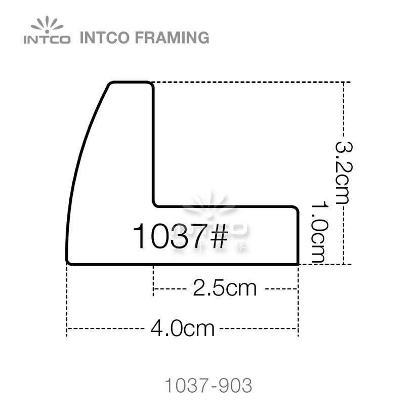 INTCO 1037 series PS wedding photo frame moulding profile