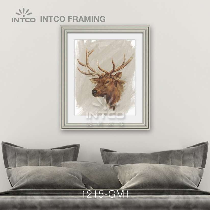 Framed wall art 51×61 cm ideas manufactured by INTCO 1215-GM1 mouldings