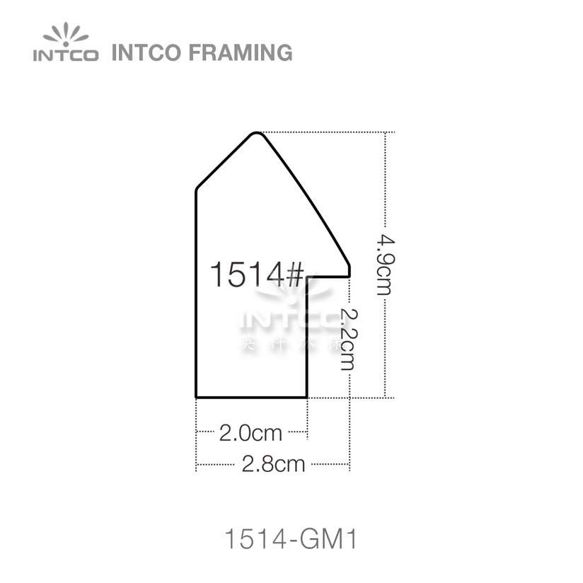 1514 series PS art frame moulding profile