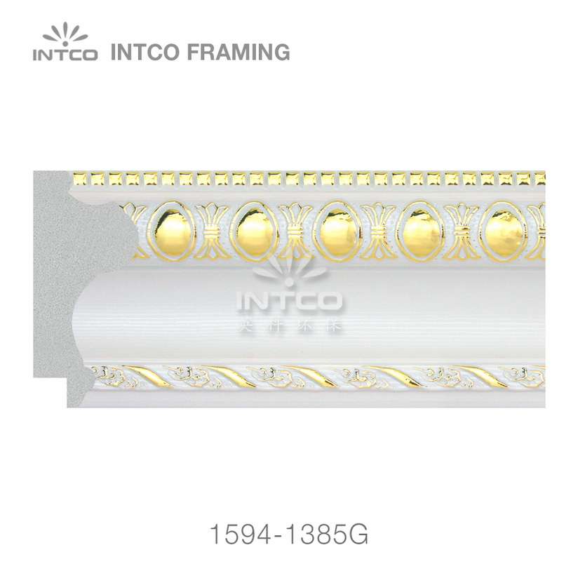 INTCO 1594-1385G white wedding photo frame moulding for sale