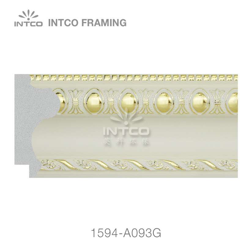 INTCO 1594-A093G white wedding photo frame moulding for sale