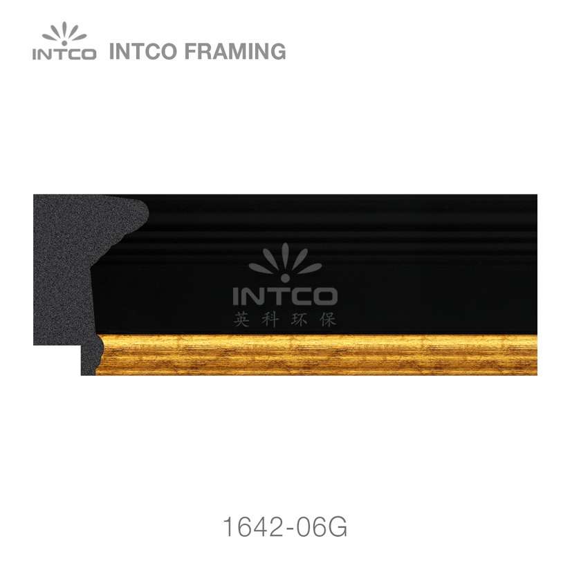 INTCO 1642-06G black picture frame moulding for sale