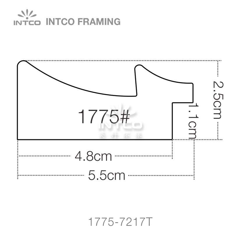 INTCO 1775 series PS wedding photo frame moulding profile