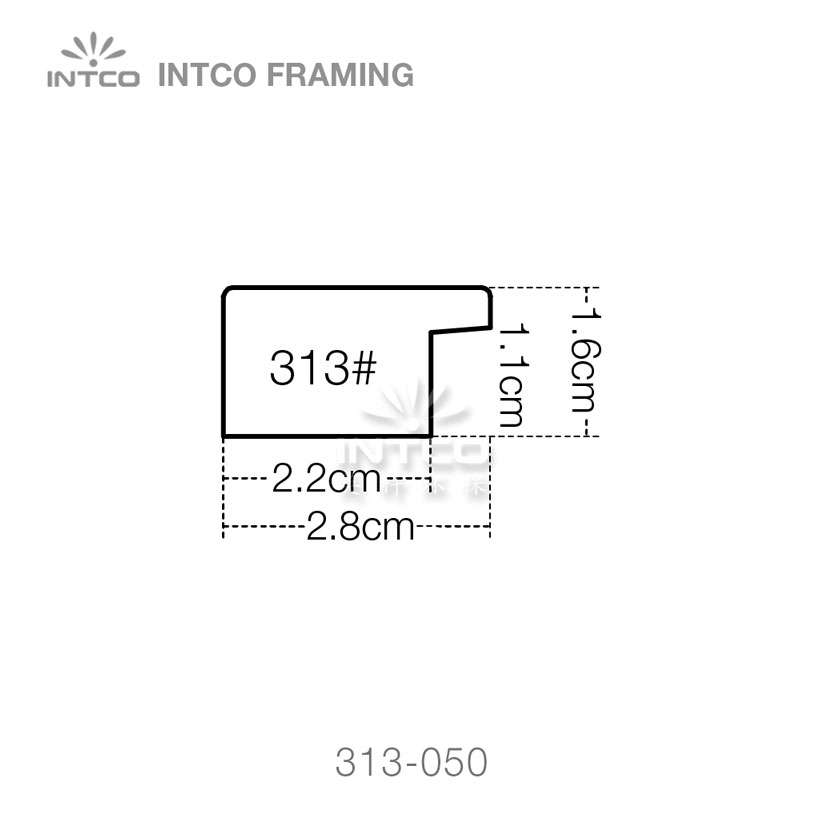 313 series PS picture frame moulding profile
