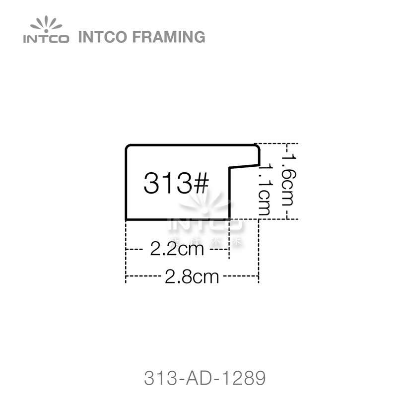 313 series PS picture frame moulding profile