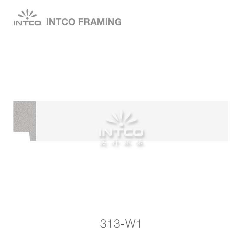313-W1 polystyrene picture frame moulding swatch sample