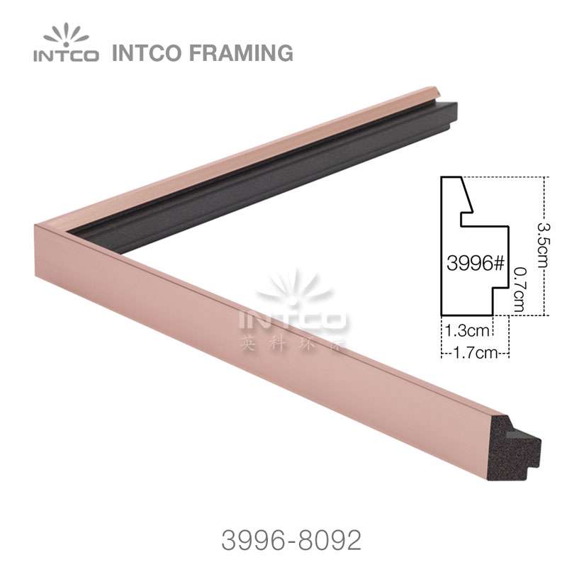 39968092 11/16" Rose Gold Shadow Box Picture Frame Moulding INTCO