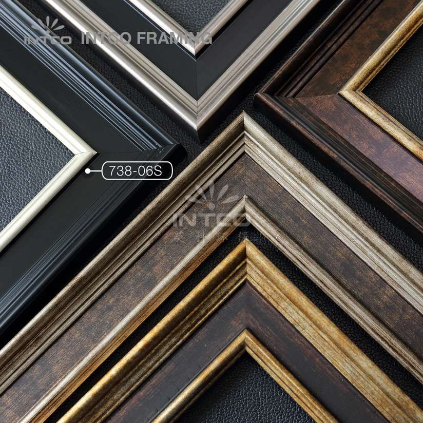 738-06S PS art frame mouldings black finish