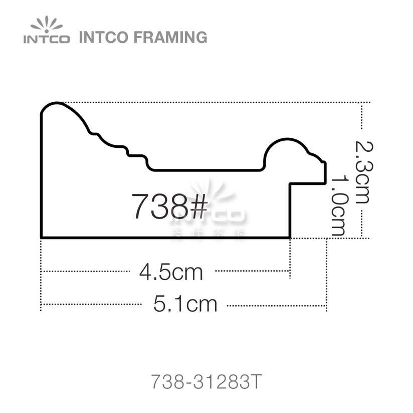 738 series PS wedding photo frame moulding profile