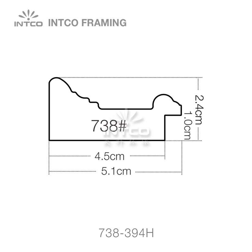 738 series PS art frame moulding profile