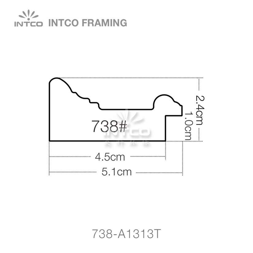 738 series PS art frame moulding profile